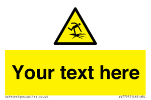 Custom warning thin ice